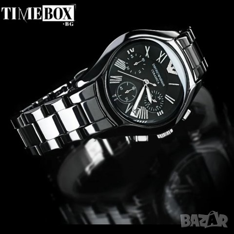 Emporio Armani AR1401 Ceramica Chronograph. Нов дамски часовник, снимка 3 - Дамски - 38773260