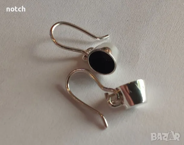 Сребърни обеци "чашки", снимка 2 - Обеци - 49770349