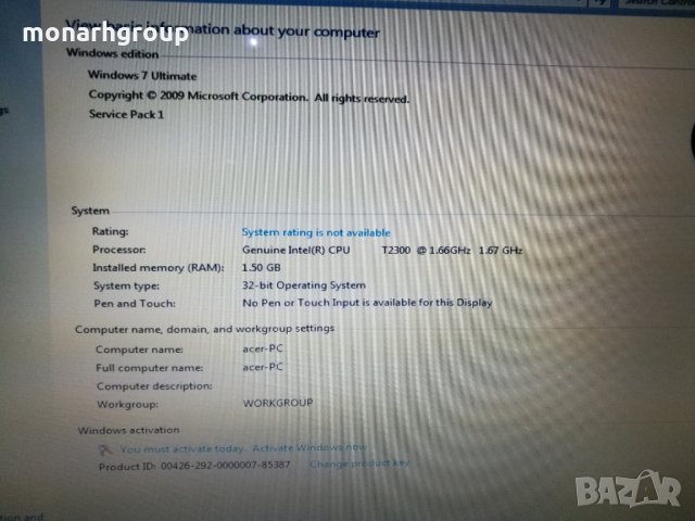 Лаптоп Acer 5620, снимка 3 - Лаптопи за дома - 20630611