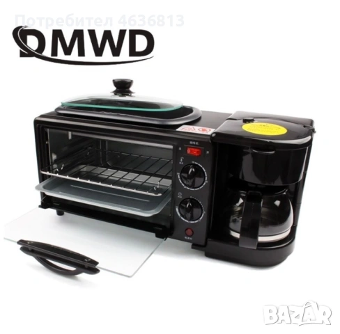 Многофункционална печка 3в1 с тостер и кафемашина, снимка 5 - Печки, фурни - 53025443