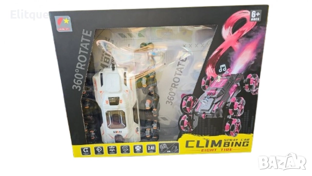 Каскадна радиоуправляема кола с преобръщащ се дизайн и светлинни ефекти, снимка 5 - Коли, камиони, мотори, писти - 52804661