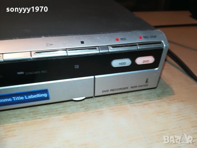 sony rdr-hx720 dvd recorder-hdd/dvd-160gb+remote, снимка 6 - Плейъри, домашно кино, прожектори - 29059256