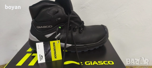 Италиански черни, естествена кожа работни обувки GIASCO Triglav S7S, снимка 2 - Други - 52330036