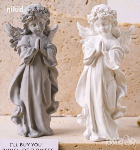 3D Прав Ангел молитва молещ се силиконов молд форма фондан шоколад гипс смола свещ , снимка 2 - Форми - 51380450