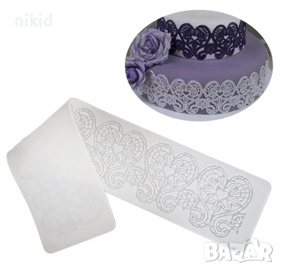 Извити сърца дантела силиконов килим молд форма украса торта с фондан шоколад гъмпейст