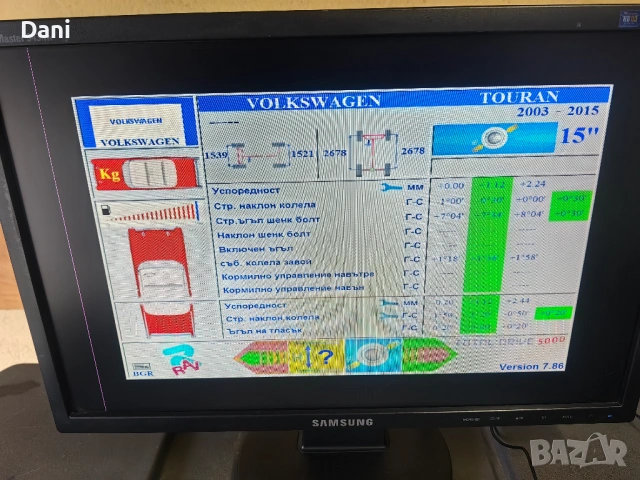 Стенд за реглаж сходимост Ravaglioli RAV TD 5080, снимка 7 - Други машини и части - 53248618