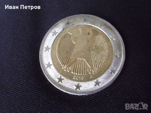Супер рядка 2 евро монета 2019 Серия J (Германия)