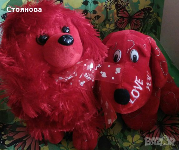 Плюшени играчки - две кученца "I love you", снимка 1 - Колекции - 34673178