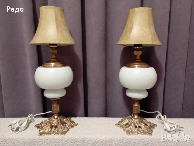 Комплект от две големи старинни лампи - лампа