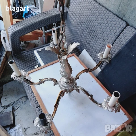 Бароков полюлей бронз 5-ца, снимка 2 - Антикварни и старинни предмети - 50527449