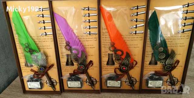 Луксозен калиграфски комплект с перо и печат , снимка 3 - Арт сувенири - 49480413