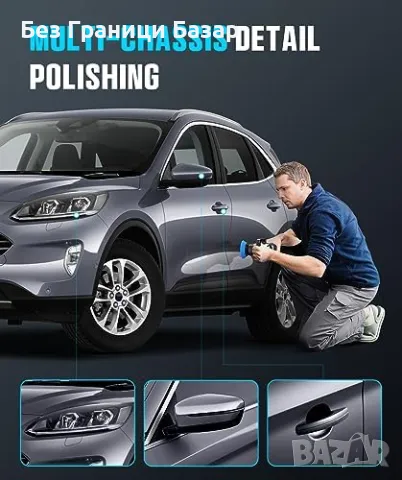 Нов Електрически Полиращ Уред 750W 2/3 инча, 6 Скорости за коли боя, снимка 2 - Полирмашини - 49483742