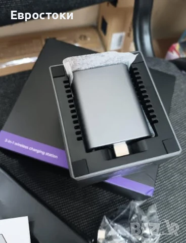 LISEN 3-в-1 зарядна станция, безжична зарядна станция за Magsafe, сгъвам дизайн тип Cube, снимка 10 - Безжични зарядни - 50833197