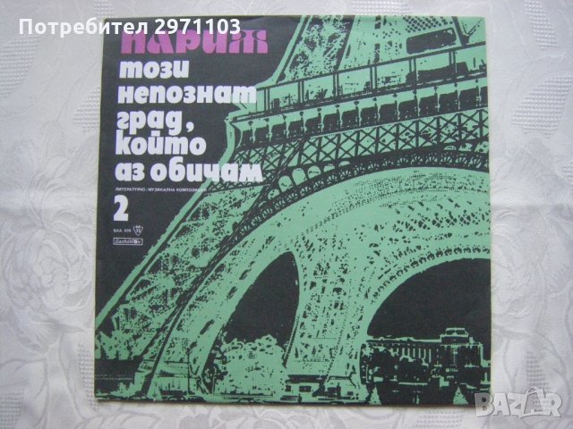 ВАА 879 - Париж - този непознат град, който аз обичам, снимка 1 - Грамофонни плочи - 35286071