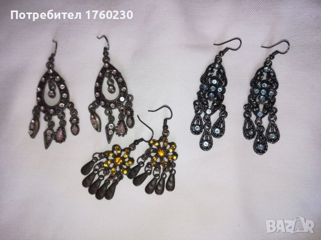 Обеци с камъчета , снимка 1