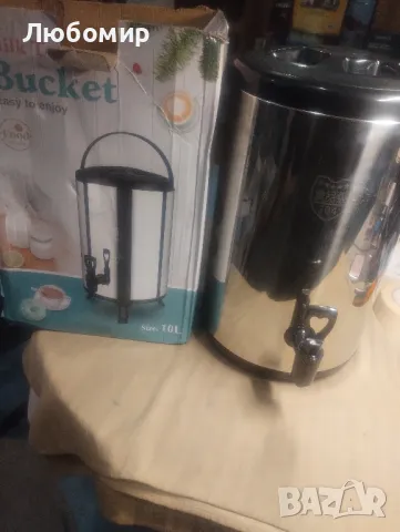 Черен диспенсър за напитки с изолация от неръждаема стомана, 10

л, снимка 3 - Оборудване за магазин - 48471137