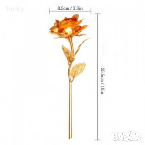 24K Gold Rose Златна роза Луксозен подарък за Св. Валентин , 8-ми март, снимка 11 - Подаръци за жени - 39619673
