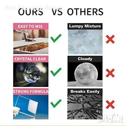 Нова Прозрачна Епоксидна Смола 1000ml Комплект за Бижута - Водоустойчива, снимка 2 - Други - 43421431