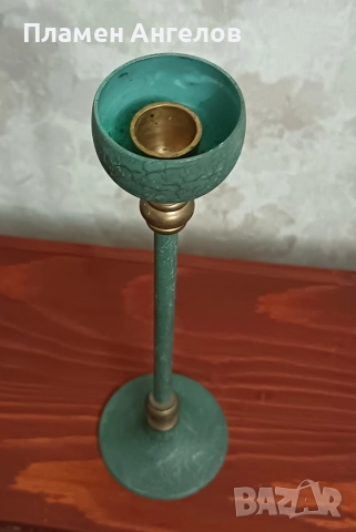 Винтидж, ретро месингов свещник. , снимка 6 - Декорация за дома - 52684611