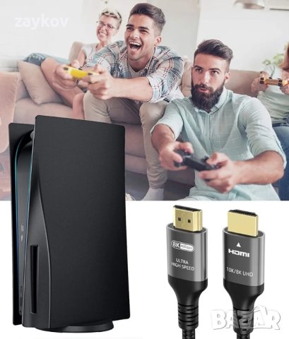 HDMI кабел 4k 120Hz 144Hz 8k 60Hz 48Gbps HDR10+ Dolby Atmos HDCP2.3, снимка 5 - Кабели и адаптери - 43687448