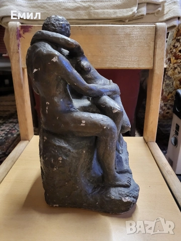 Статуетка гипс Rodin's The Kiss 1961 Austin Productions, снимка 4 - Колекции - 52920965
