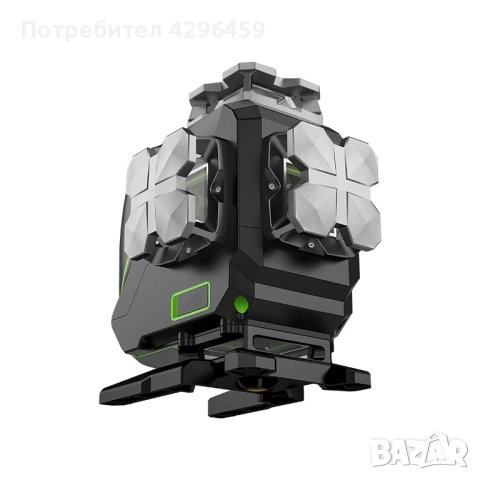 Лазерен нивелир Huepar S04CG, 16 зелени линии 4D, снимка 3 - Измервателни инструменти - 52159751
