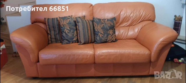КОЖЕНА ХОЛНА ГАРНИТУРА, снимка 5 - Дивани и мека мебел - 53071455