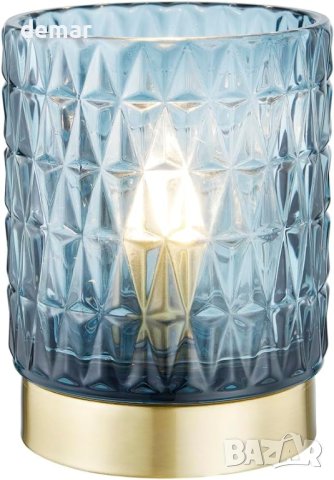 Настолна лампа LeeZM, за романтична атмосфера синя и сива, снимка 3 - Настолни лампи - 43107572