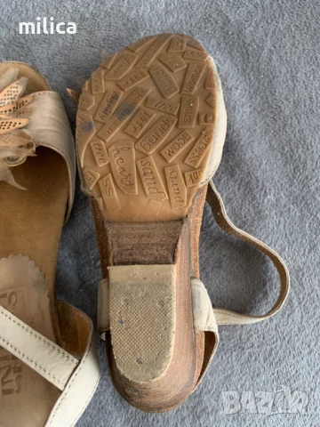 Сандали от естстествена кожа с  лек ток, снимка 4 - Сандали - 50625700