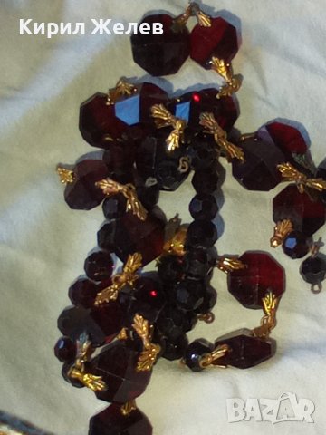 СТАРО КОЛИЕ от ГРАНАТ и БРОНЗ с ПОЗЛАТА 12697, снимка 7 - Антикварни и старинни предмети - 29555319