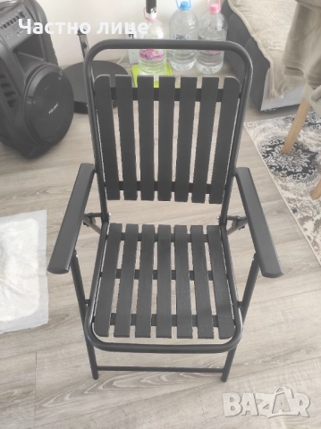 Нови сгъваеми шезлонг, маса и 4 бр. стола, снимка 4 - Градински мебели, декорация  - 52605734