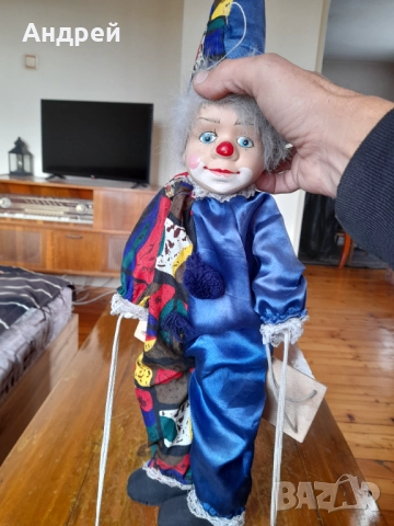 Стара кукла,клоун #28, снимка 4 - Други ценни предмети - 52954784