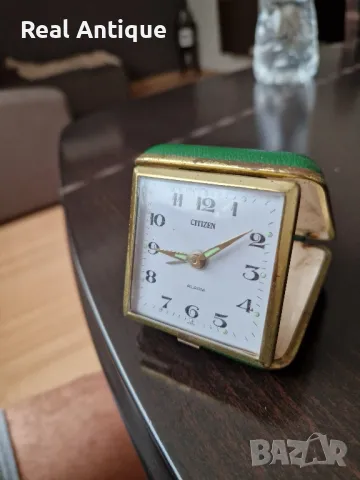 Рядък антикварен колекционерски японски туристически будилник CITIZEN , снимка 4 - Антикварни и старинни предмети - 50007809