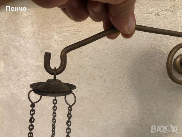 старо бронзово кандило, снимка 5 - Антикварни и старинни предмети - 34869091