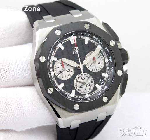 Audemars Piguet Royal Oak Offshore Chronograph 43mm Steel Black Ceramic Bezel Различни Варианти, снимка 6 - Мъжки - 52998471