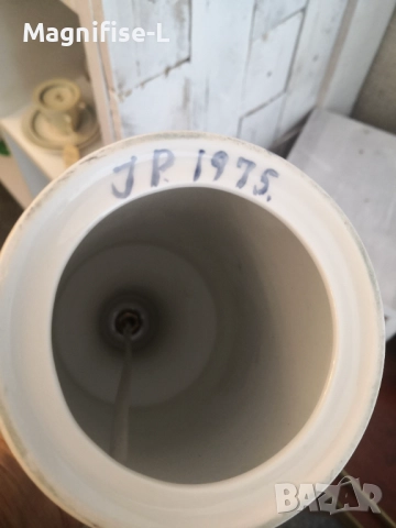 Настолна лампа порцелан , снимка 3 - Антикварни и старинни предмети - 51452338