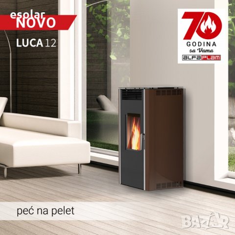 Суха пелетна камина 12 kW LUCA на Алфа-Плам, снимка 3 - Камини - 26858581