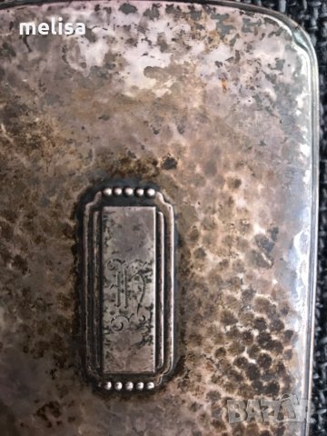 Старинно сребърно огледало и четка , снимка 2 - Други ценни предмети - 35343695