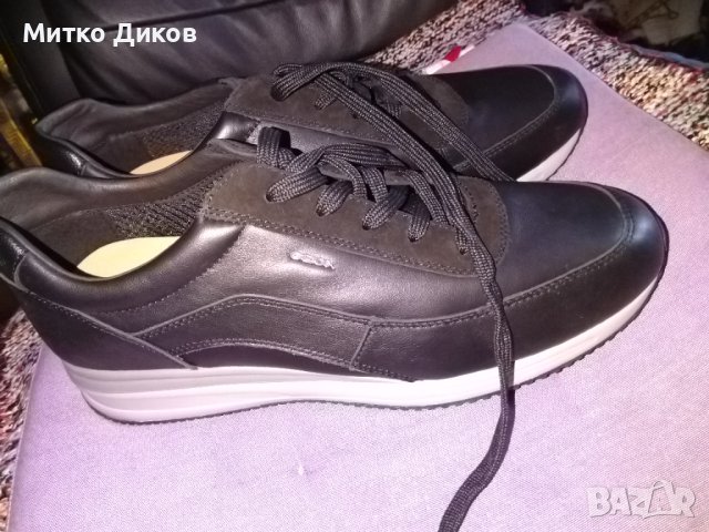 Geox respira Italian Patent  ест.кожа маркови нови дишащи маратонки №45 стелка 295 cm, снимка 4 - Маратонки - 43504014