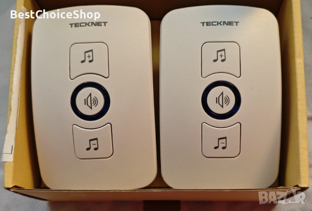 TECKNET Безжичен звънец IP65 Водоустойчив 60 мелодии 5 нива на звука, снимка 2 - Други - 53119081