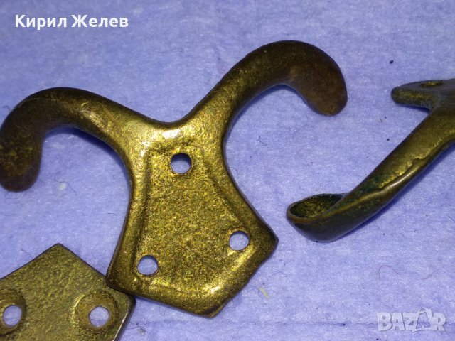 ЛОТ ЧЕТИРИ СТАРИ РЕТРО СТИЛ БРОНЗОВИ ЗАКАЧАЛКИ За ПОРТМАНТО 41303, снимка 7 - Антикварни и старинни предмети - 43738785