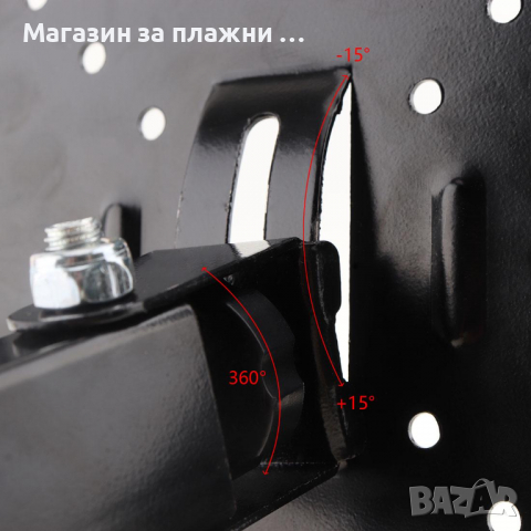 Стенна стойка за TV HDL-117B, Две рамена, Регулируема, 14"-42", Черна, снимка 4 - Стойки, 3D очила, аксесоари - 36378189