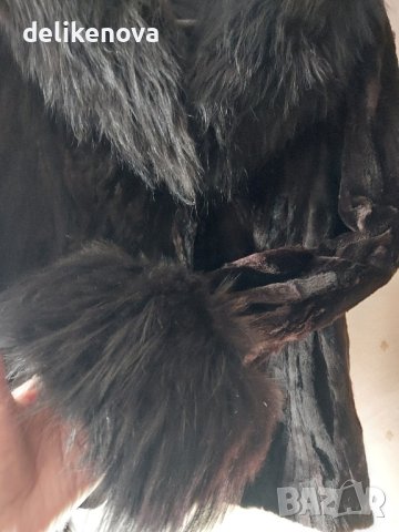 Уникално Кожено палтенце от естествен косъм. Размер М, снимка 6 - Палта, манта - 42970626