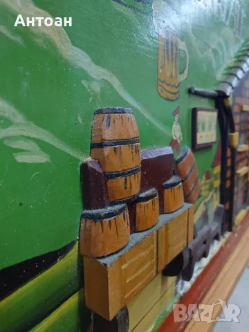 Винтидж релефна картина - ръчна изработка , снимка 5 - Картини - 48541264