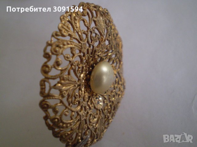 Стари дамски копчета месинг филигран, снимка 11 - Други - 35082047