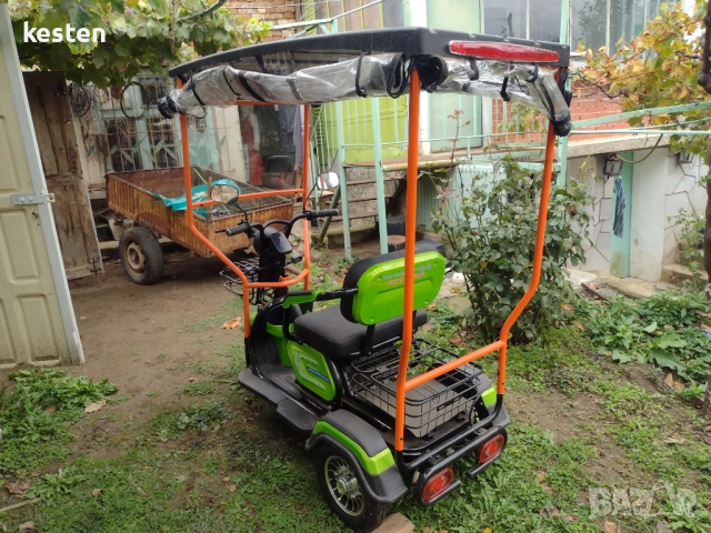 Електрическа триколка с три седалки и покрив EcoWay М19P, снимка 3 - Мотоциклети и мототехника - 52181738