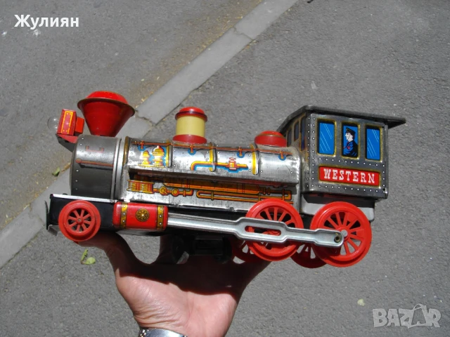 СТАРА ЛАМАРИНЕНА ИГРАЧКА ВЛАК ЛОКОМОТИВ JAPAN, снимка 5 - Антикварни и старинни предмети - 50894000