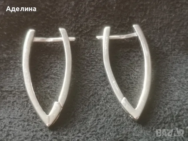 Сребърни обеци, снимка 1