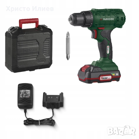 Parkside Акумулаторен пробивен винтоверт 20V Li-Ion PBSA 20-Li A1 батерия и зарядно
