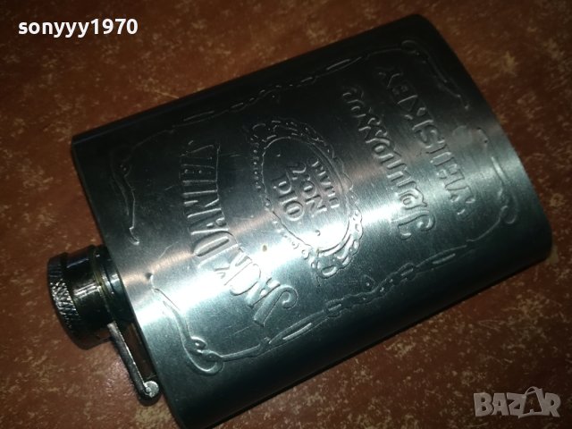 JACK DANIELS-МЕТАЛНО ДЖОБНО ШИШЕ 2112231315, снимка 3 - Антикварни и старинни предмети - 43500898